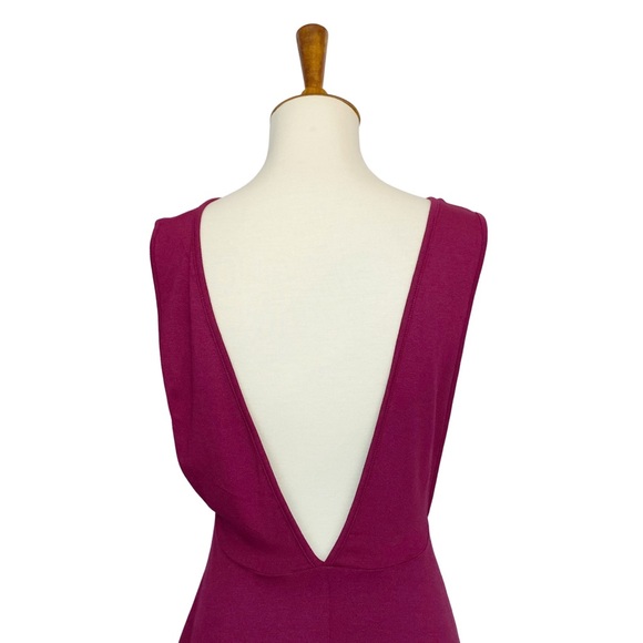 Cranberry Red Sleeveless Mini Dress with Open Back - Picture 13 of 15